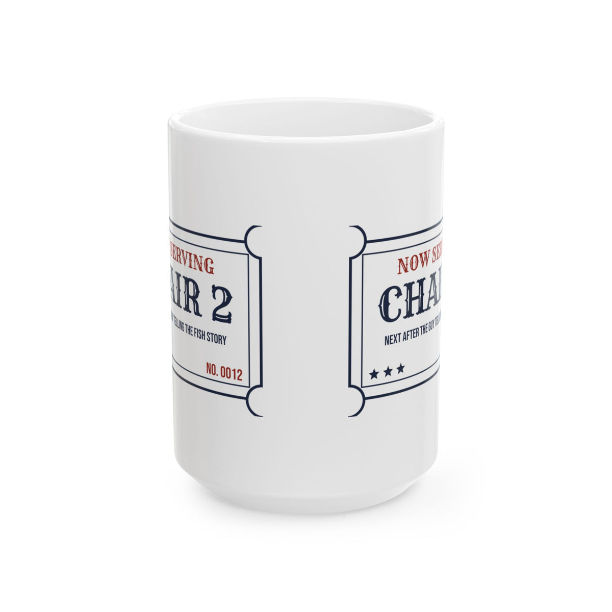 Funny Barber Coffee Mug Chair Two After The Fish Story Ticket