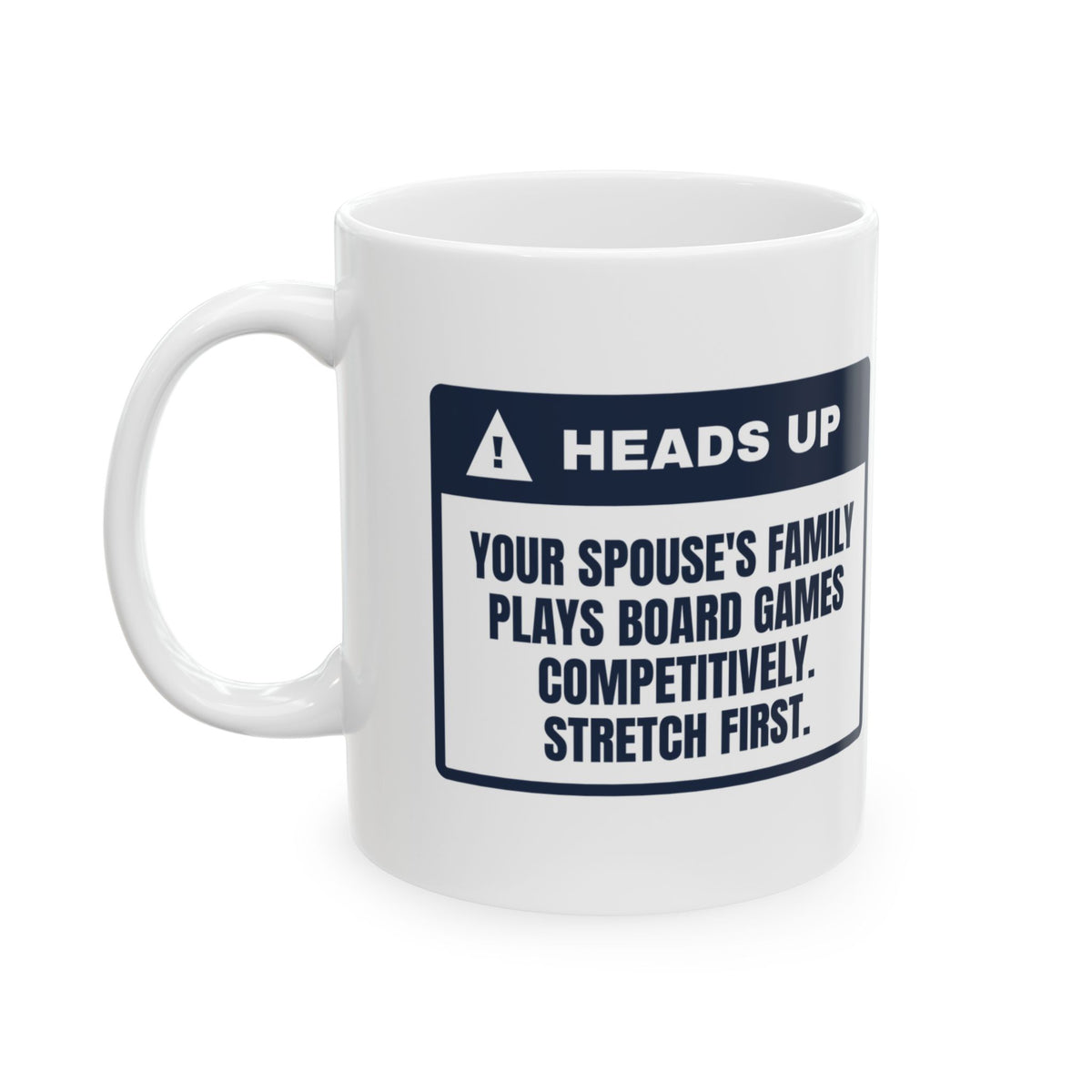Funny Christmas In Laws Coffee Mug They Play Competitively Warning