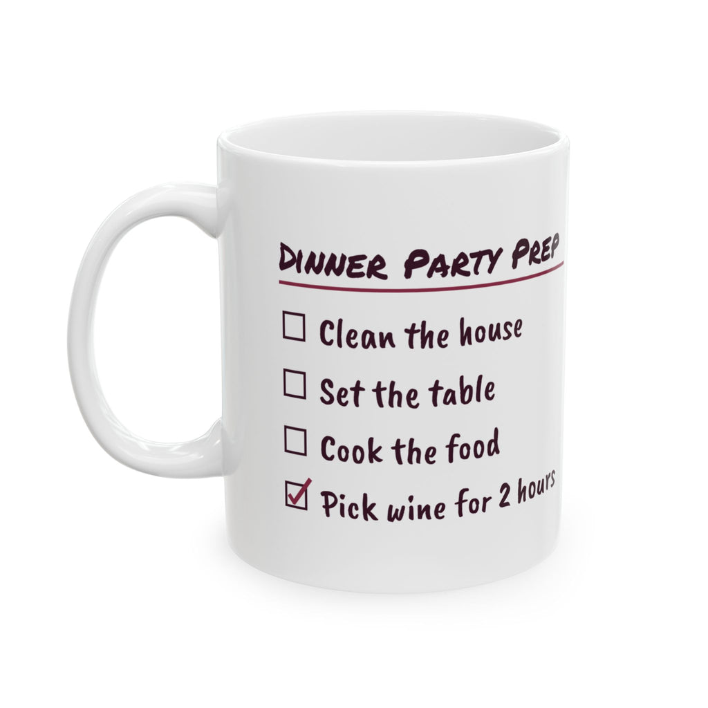 Funny Wine Lover Coffee Mug Dinner Party Prep Checklist For Hosts