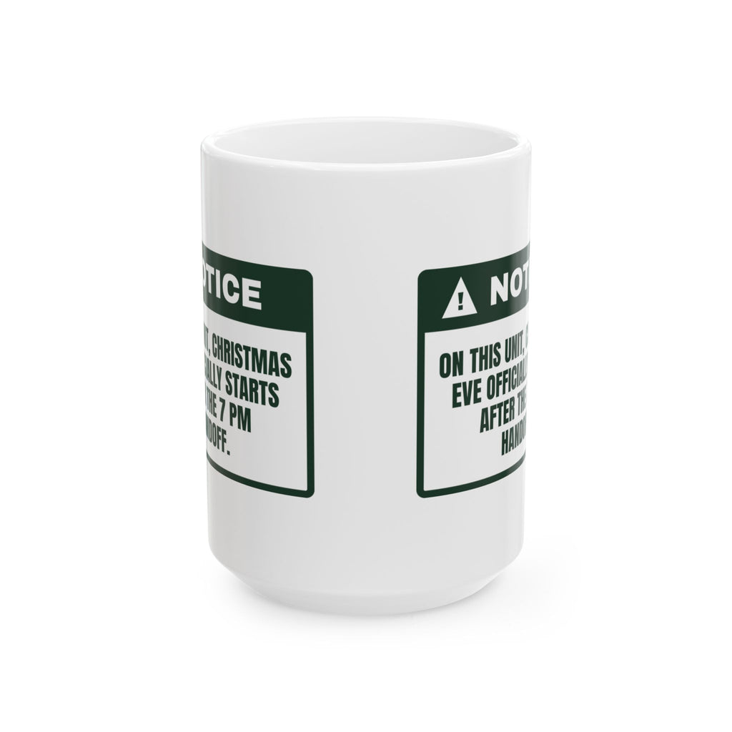 Funny Christmas Coffee Mug Christmas Eve Starts After Handoff For Nurses
