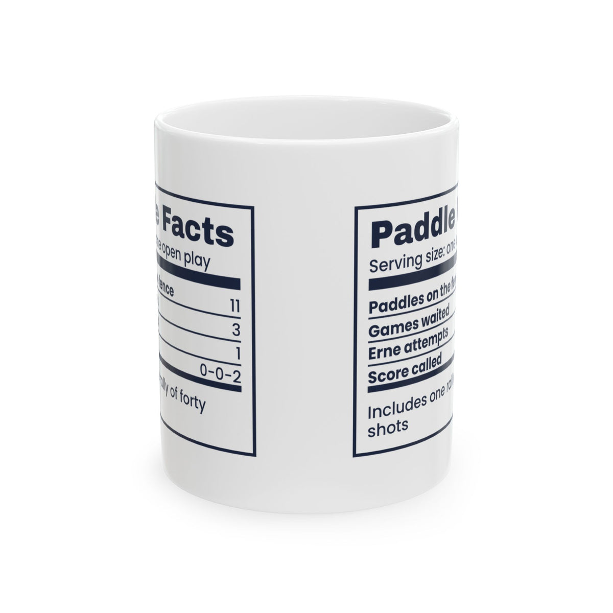 Funny Pickleball Mug Paddle Facts Label For Pickleball Players