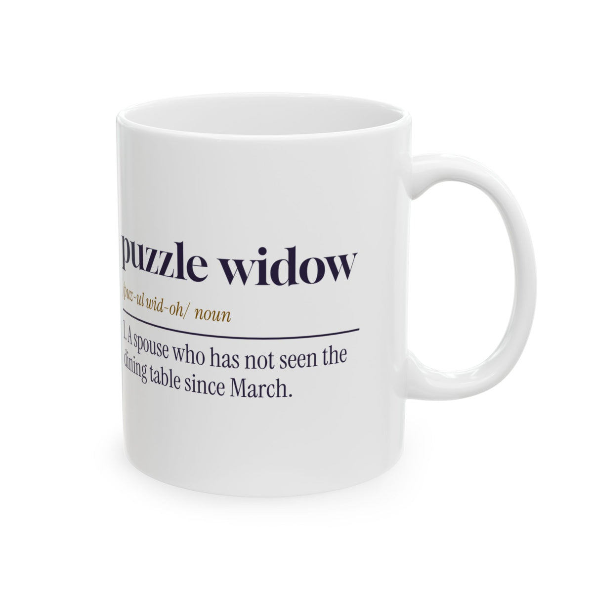 Funny Jigsaw Puzzle Mug Puzzle Widow Dictionary Definition
