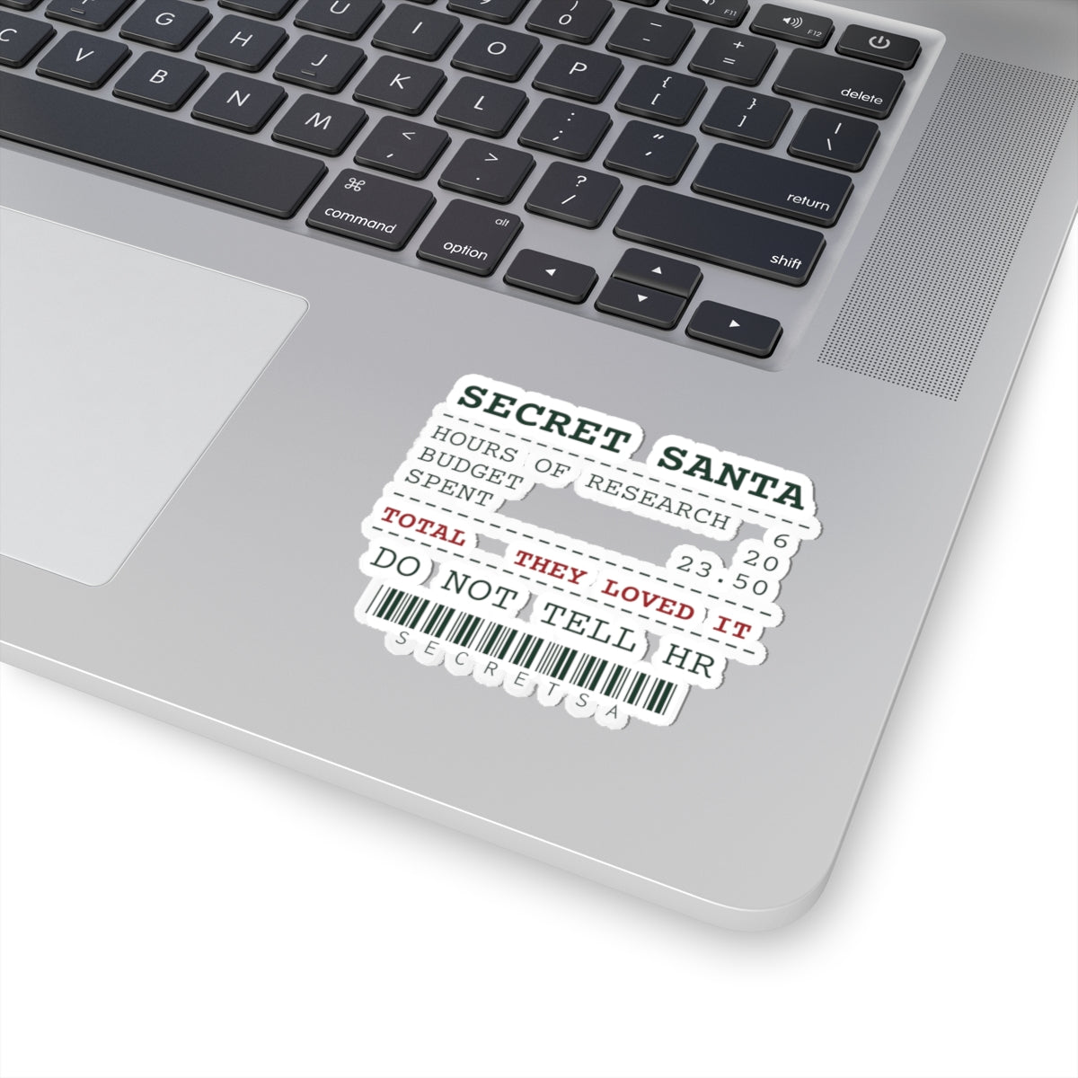 Funny Secret Santa Sticker Went Over Budget They Loved It Receipt