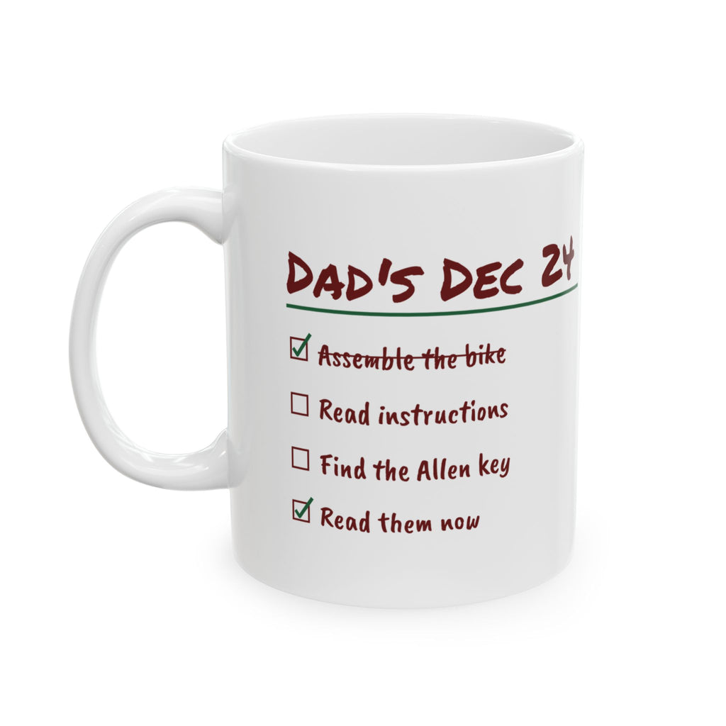 Funny Christmas Dad Coffee Mug Read The Instructions Eventually