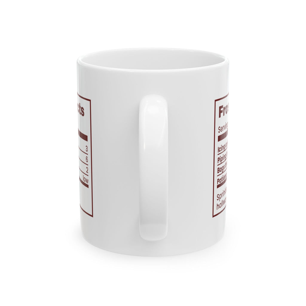 Funny Christmas Baking Coffee Mug Frosting Facts Nutrition Label