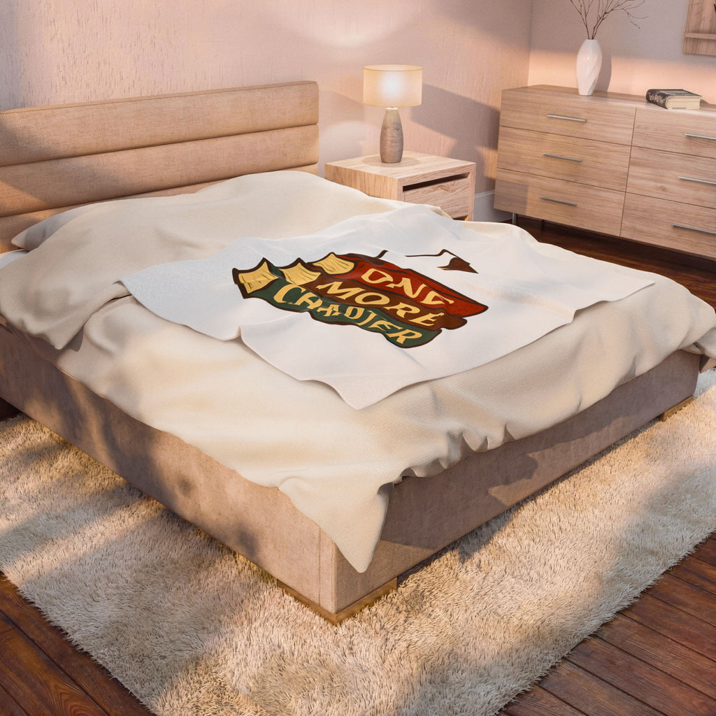One More Chapter Funny Book Lover Reading Throw Blanket