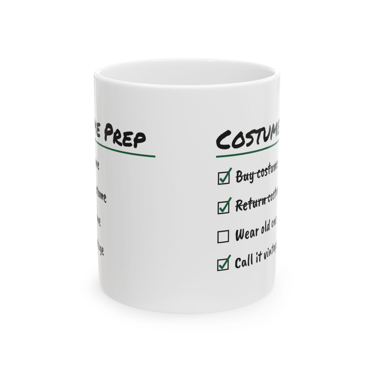 Funny Halloween Coffee Mug Costume Prep Checklist For Costumes