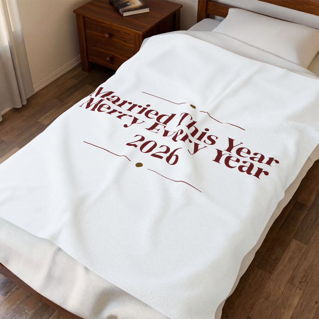 Christmas Throw Blanket Married This Year Merry Every Year 2026
