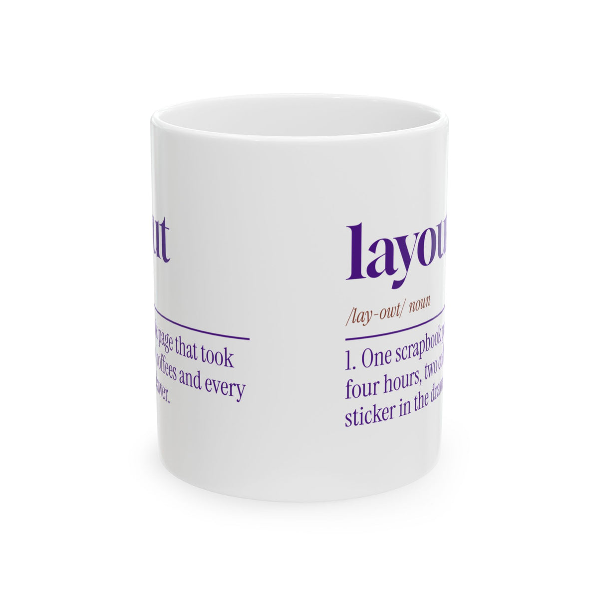 Funny Scrapbooking Coffee Mug Layout Definition For Scrapbookers