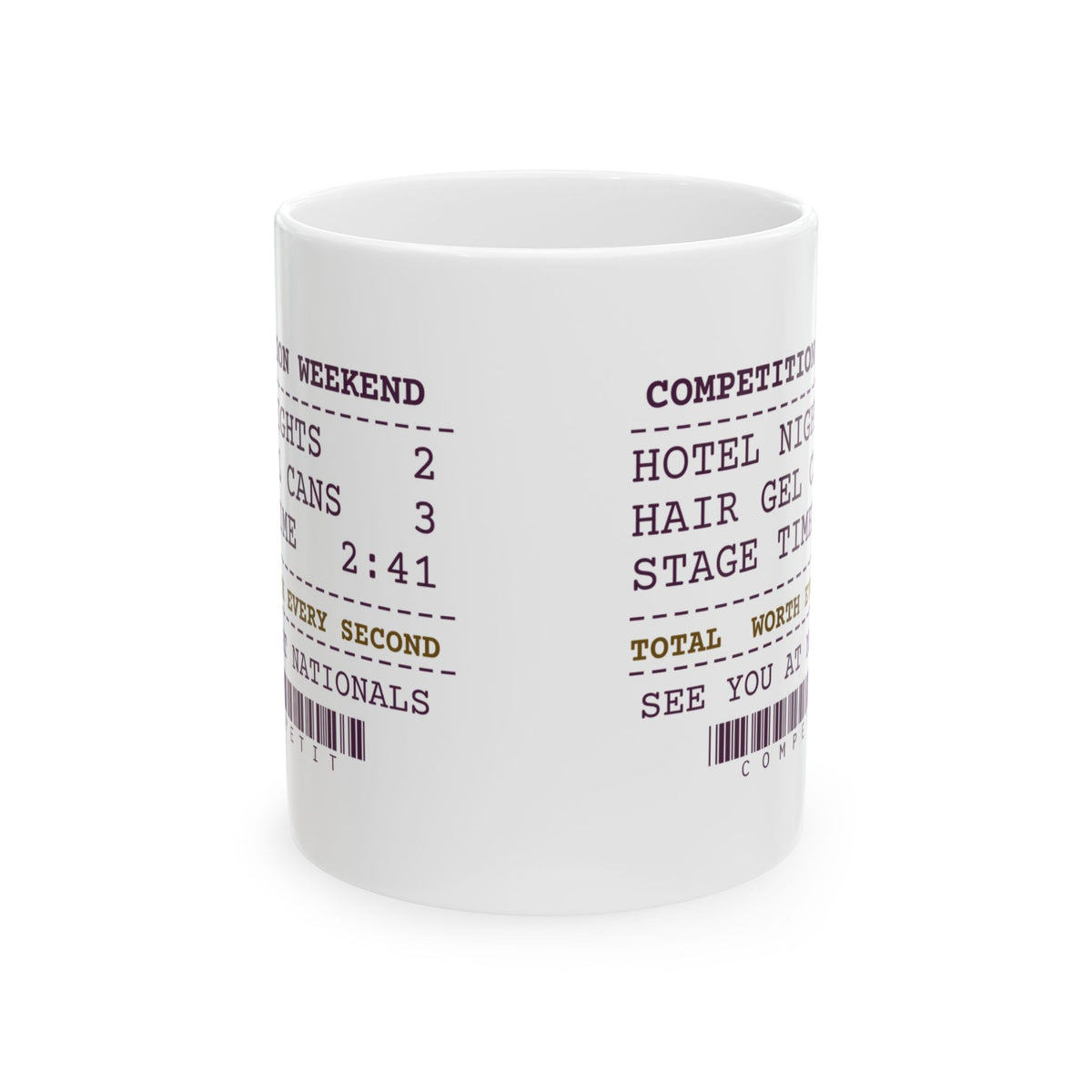 Funny Dance Mom Coffee Mug Two Hotel Nights For 2:41 On Stage Receipt