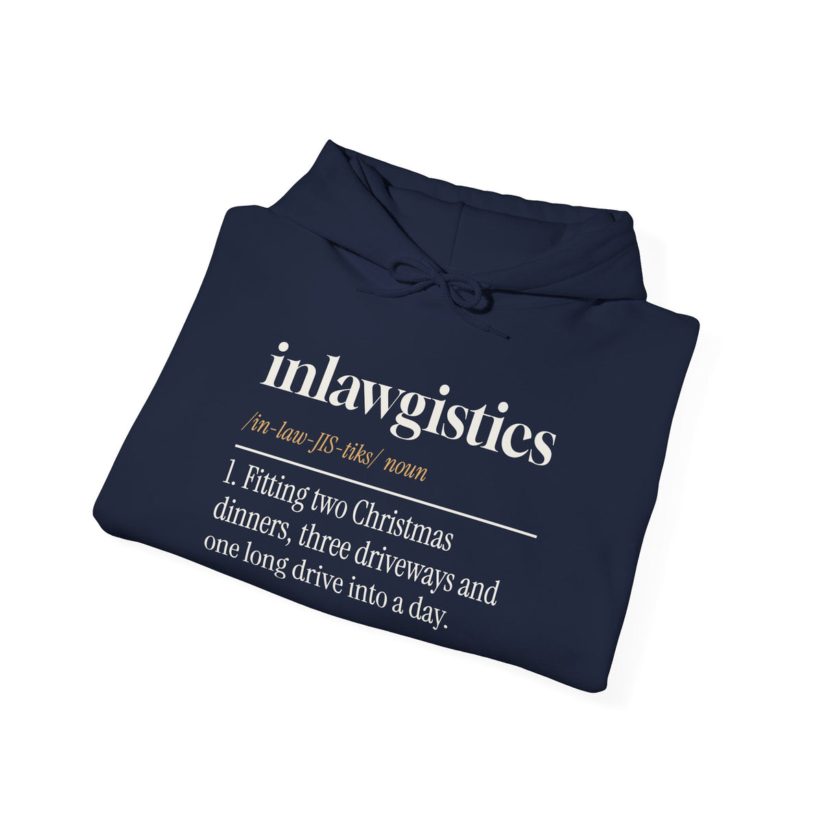 Funny Christmas In-Laws Hoodie Inlawgistics Dictionary Definition