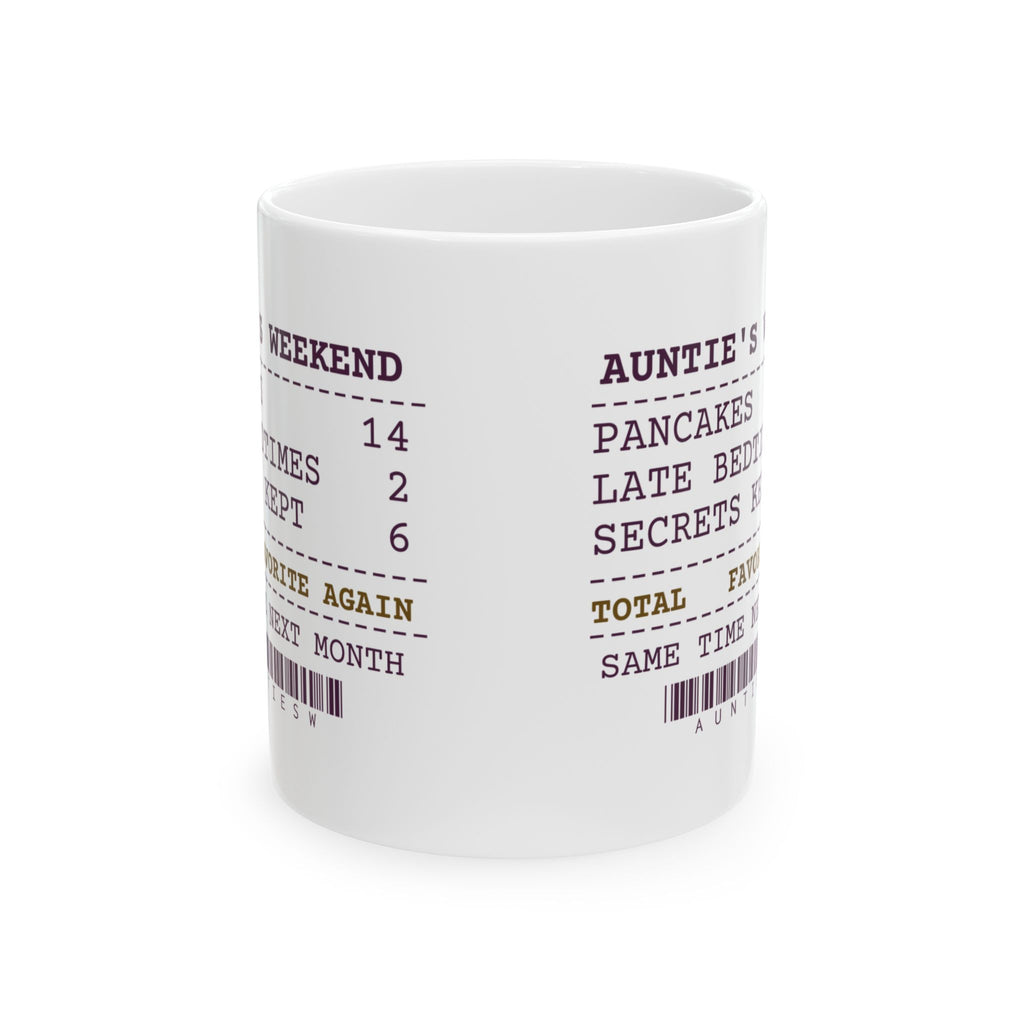 Funny Aunt Coffee Mug Six Secrets Kept Favorite Again Receipt