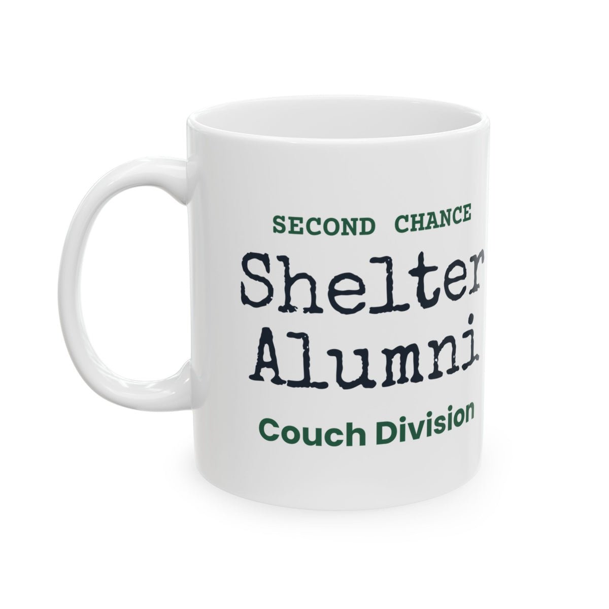 Funny Rescue Dog Coffee Mug Shelter Alumni Couch Division