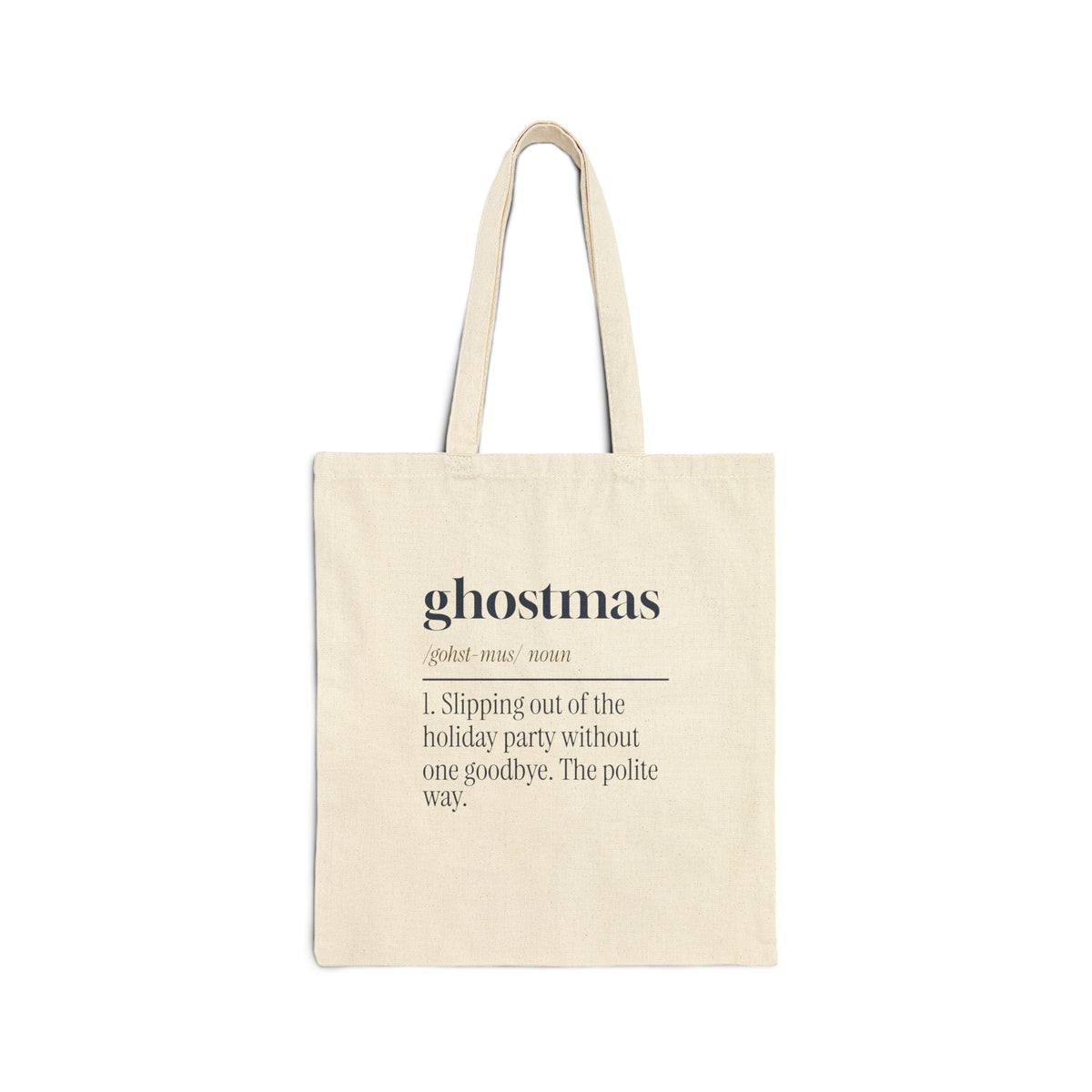 Funny Christmas Introvert Tote Bag Ghostmas Dictionary Definition