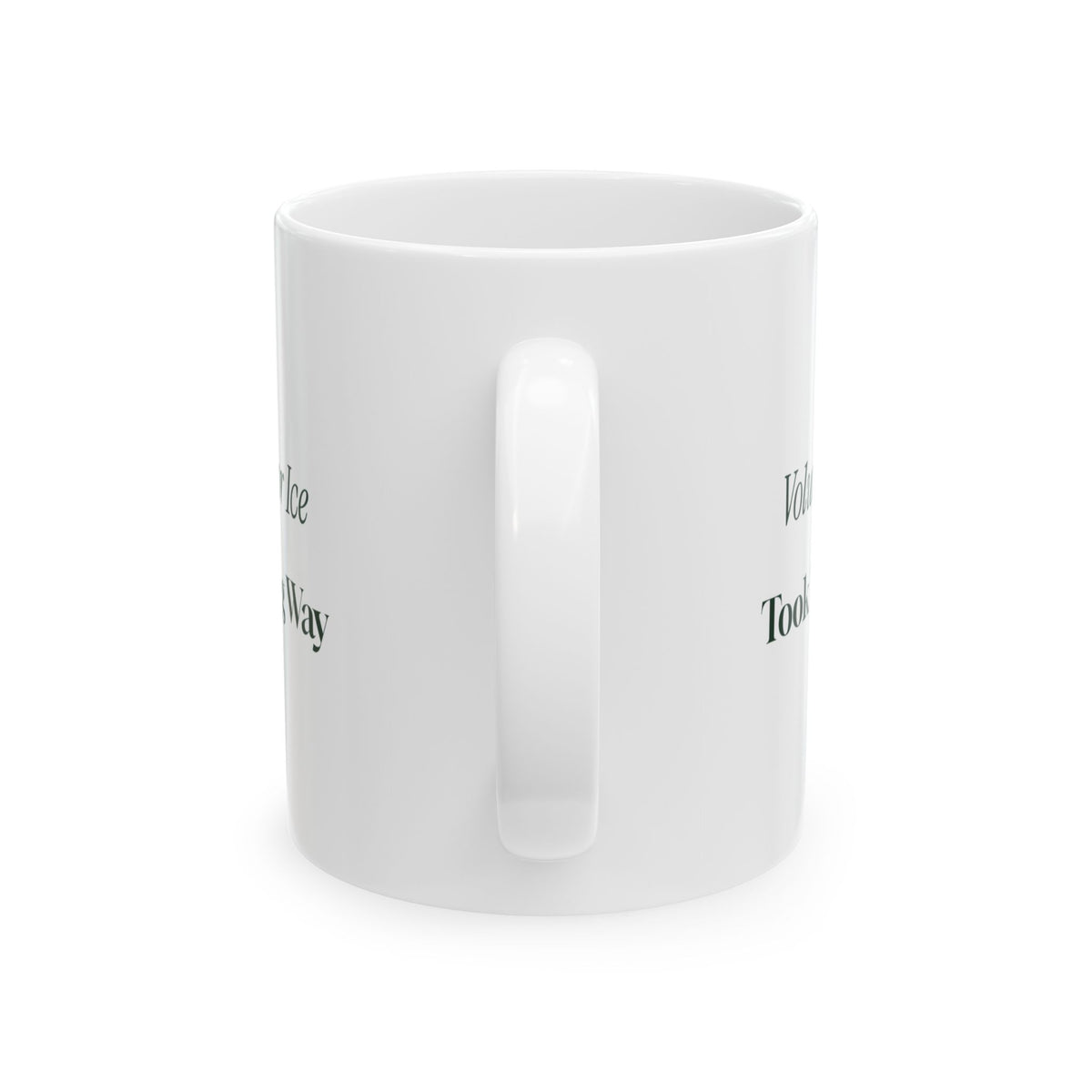 Funny Introvert Holiday Coffee Mug Volunteered For The Ice Run