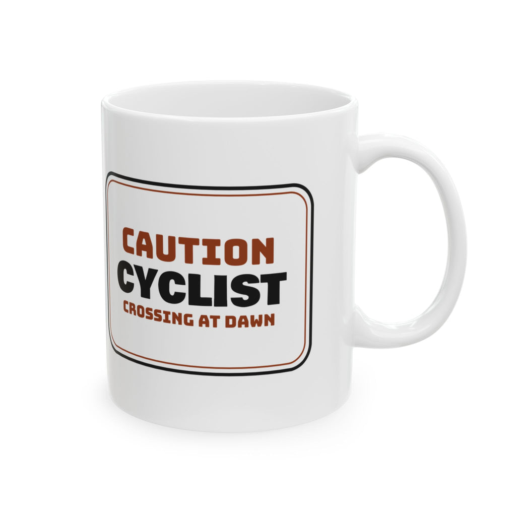 Cyclist Crossing Coffee Mug For Cycling Enthusiasts