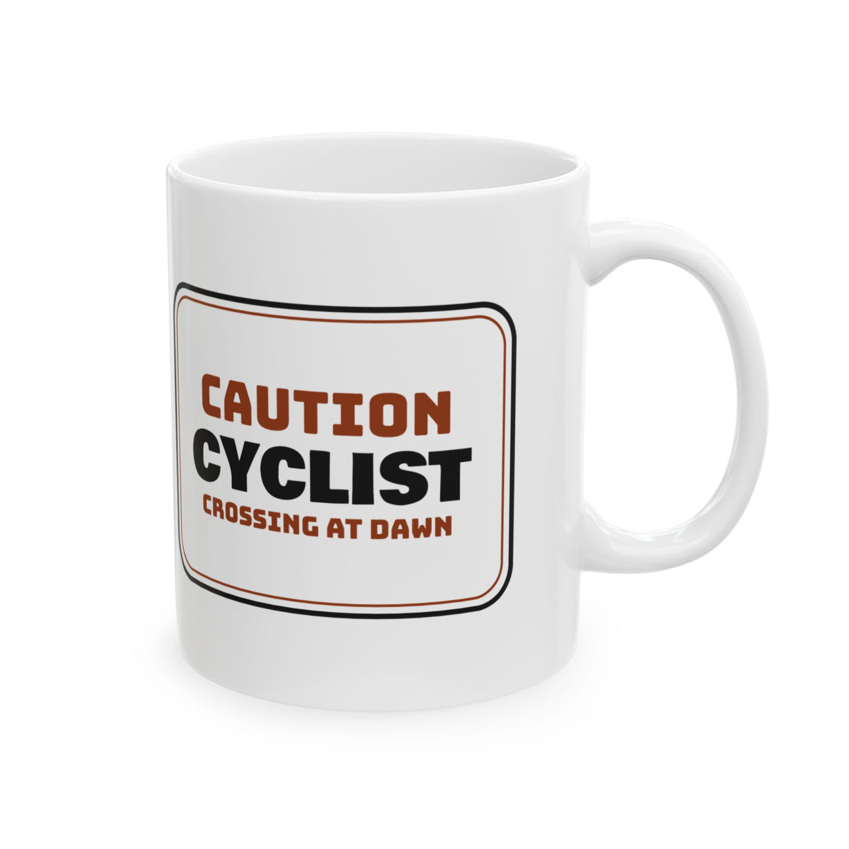 Cyclist Crossing Coffee Mug For Cycling Enthusiasts