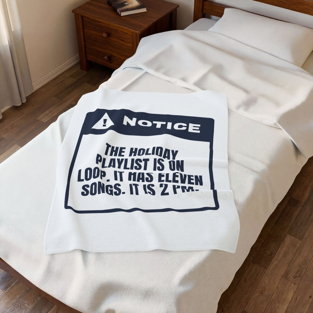 Funny Office Christmas Throw Blanket Office Playlist Eleven Songs Notice