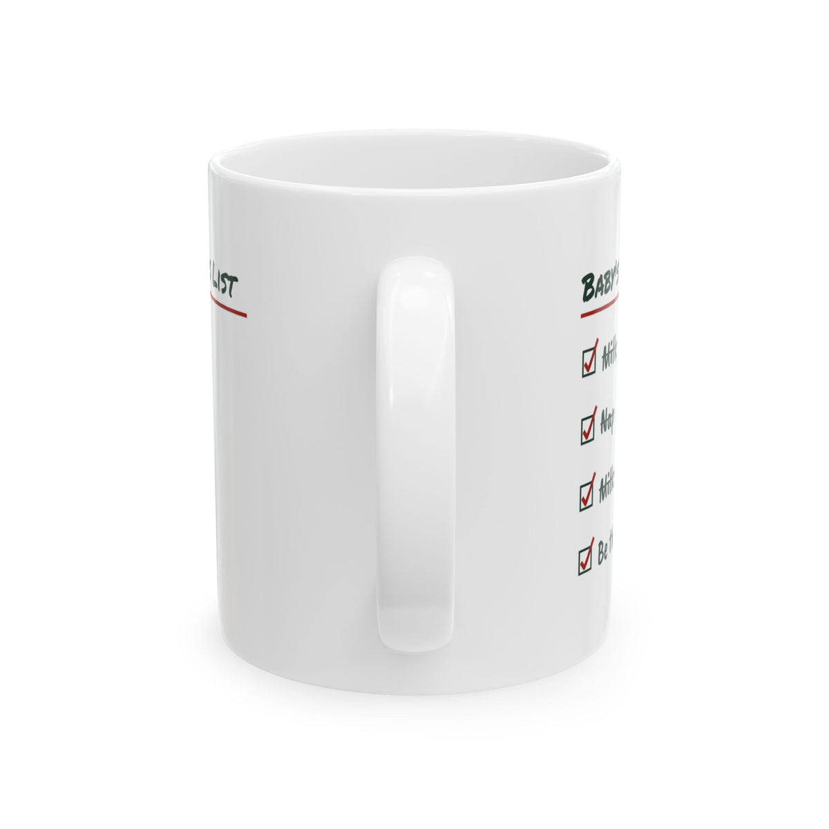 Baby's First Christmas Coffee Mug Baby's Christmas List For New Parents