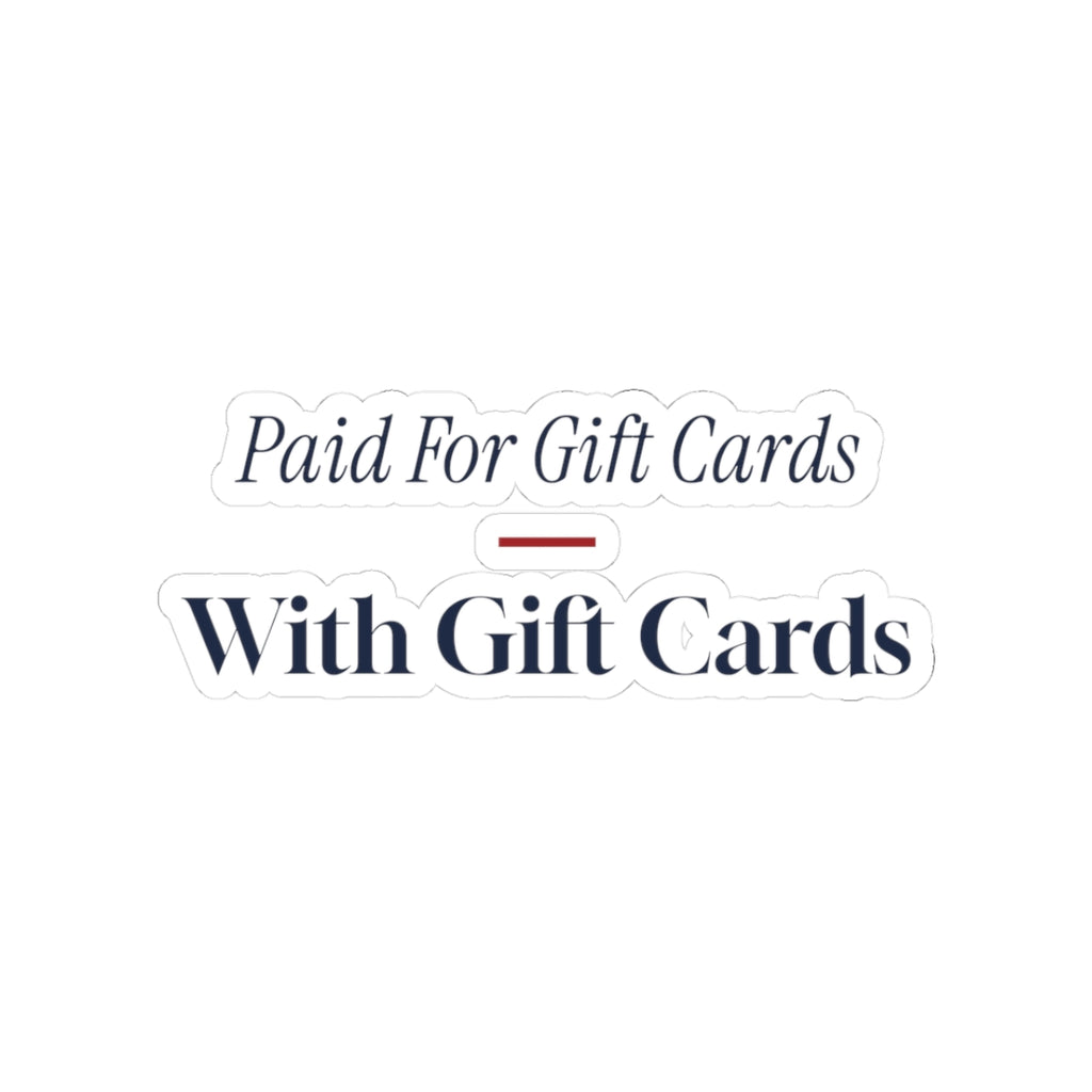 Funny Cashier Christmas Sticker Paying For Cards With Cards
