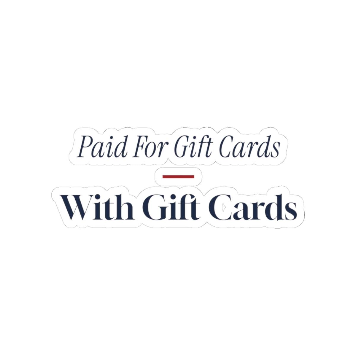 Funny Cashier Christmas Sticker Paying For Cards With Cards