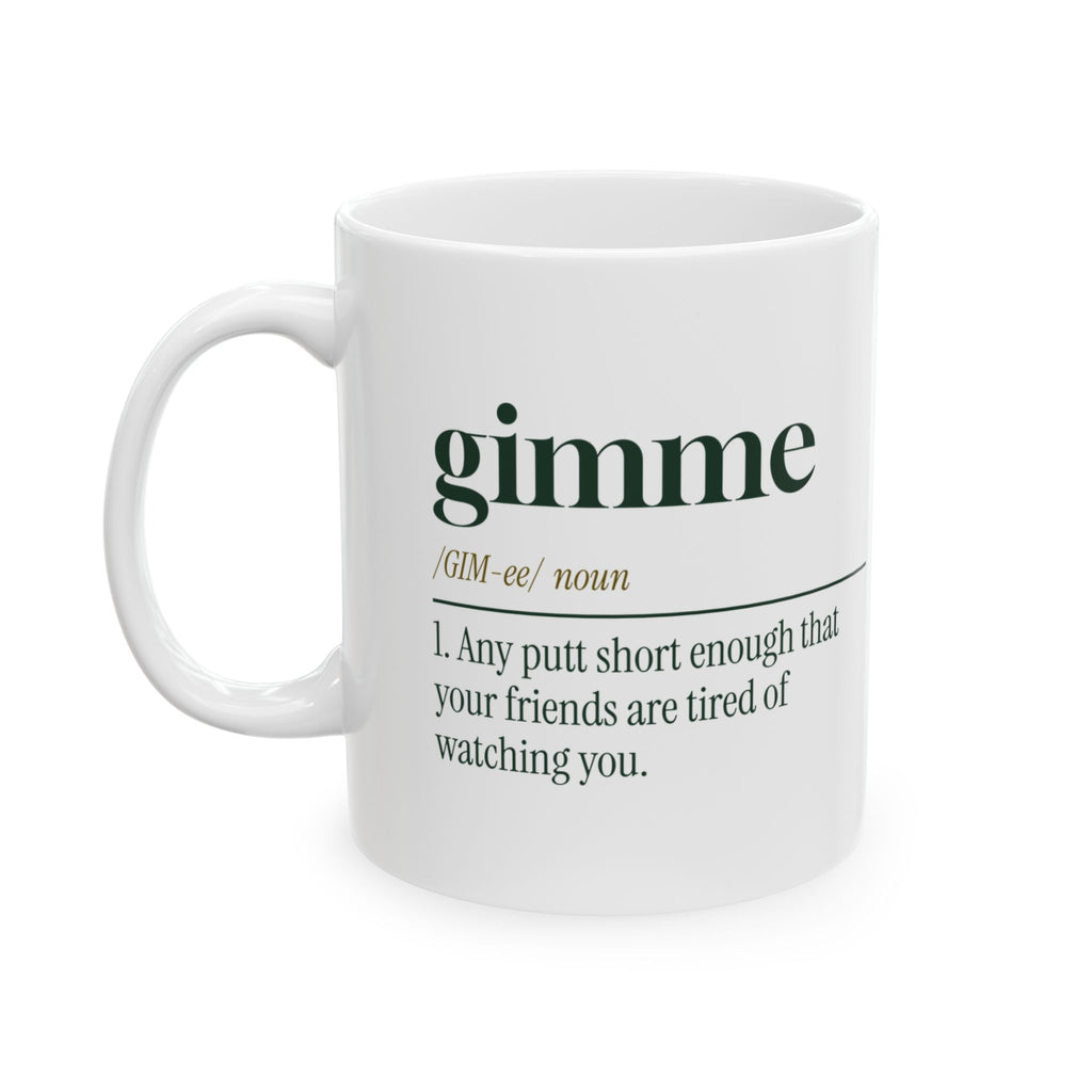 Funny Golf Coffee Mug Gimme Dictionary Definition