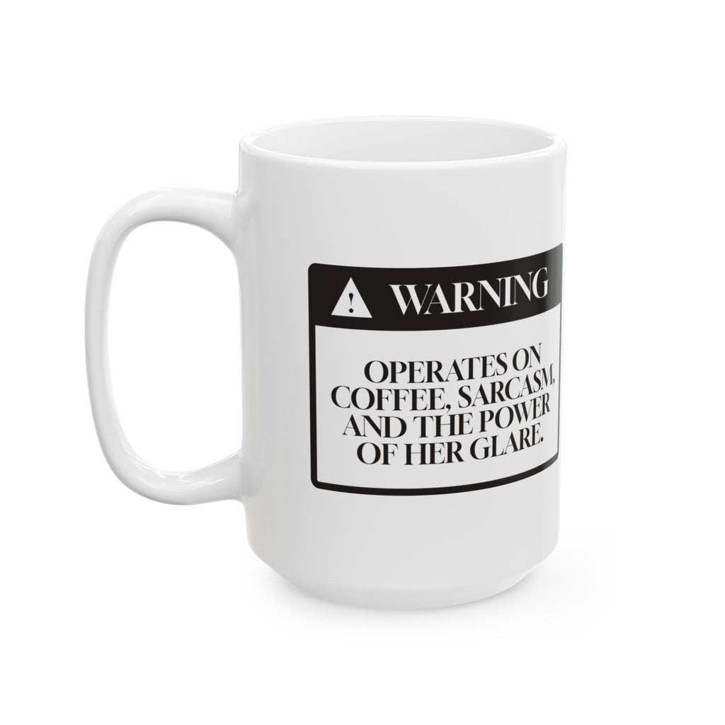 Funny Mom Warning Coffee Mug Runs On Coffee For Mom