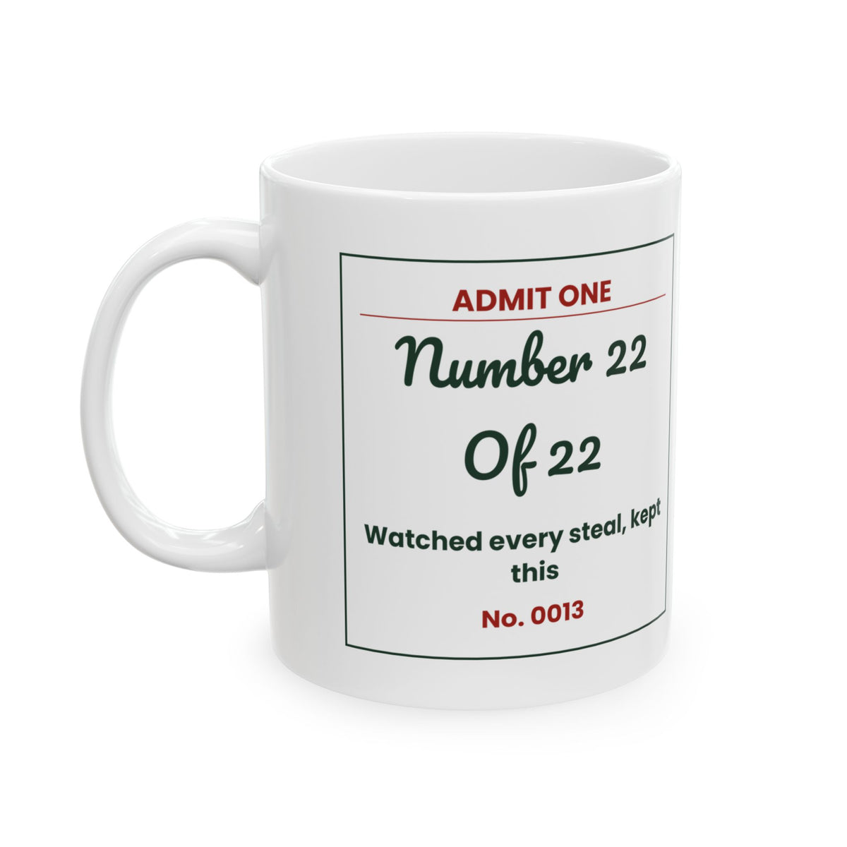 Funny White Elephant Coffee Mug Number 22 Of 22 Ticket