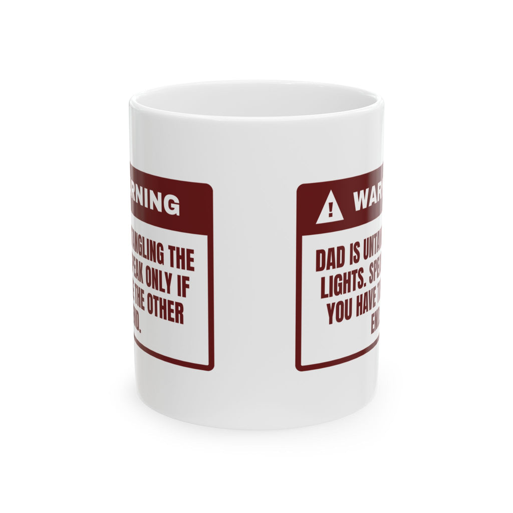Funny Christmas Dad Coffee Mug Untangling Lights Hand Me The Other End