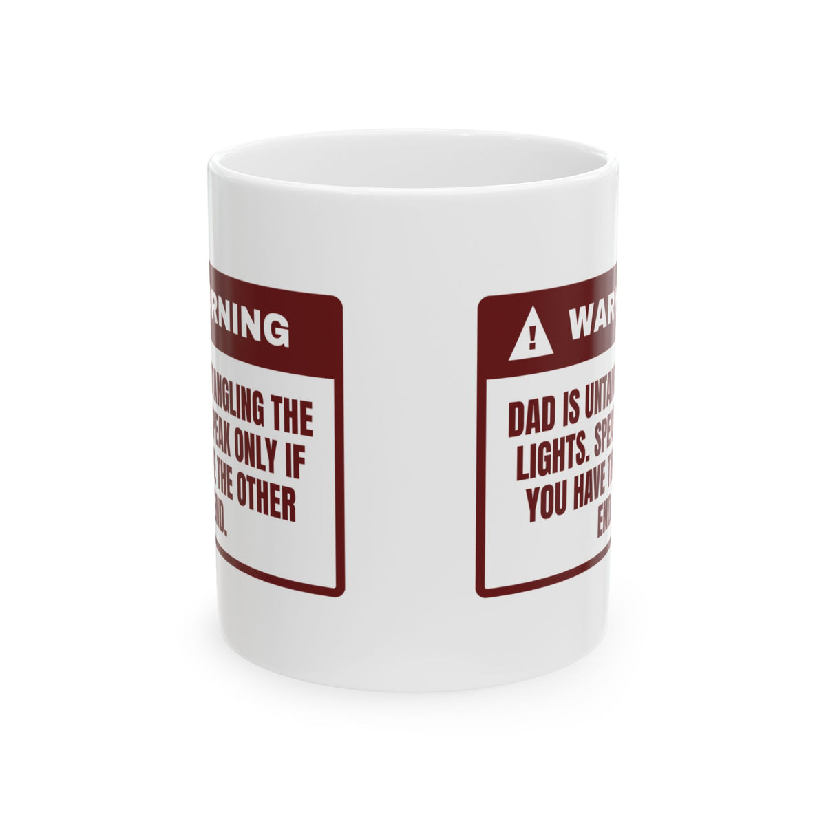 Funny Christmas Dad Coffee Mug Untangling Lights Hand Me The Other End