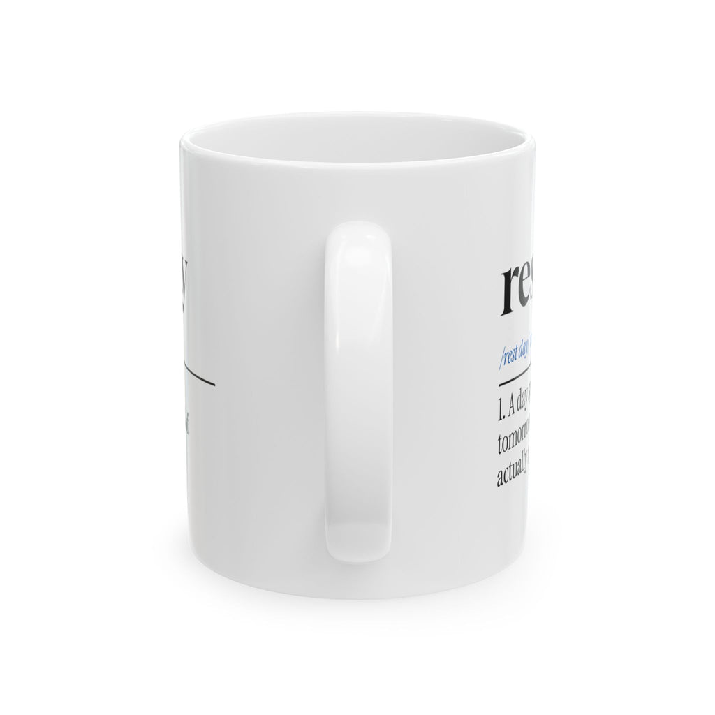 Cycling Coffee Mug Rest Day Dictionary Definition