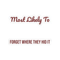 Funny Christmas Family Sticker Most Likely To Forget Where They Hid It