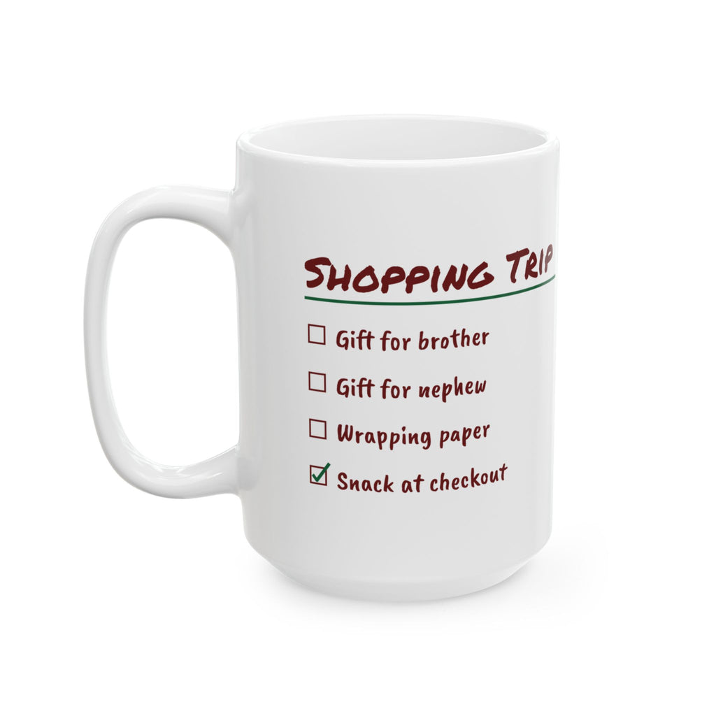 Funny Christmas Shopping Coffee Mug Gifts Bought Zero Checklist