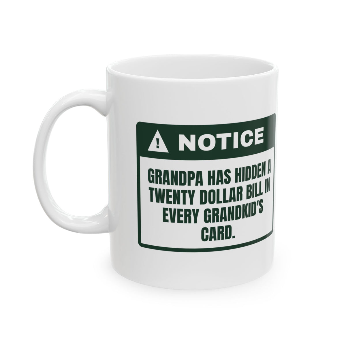 Funny Christmas Grandpa Coffee Mug A Twenty In Every Card Love Grandpa
