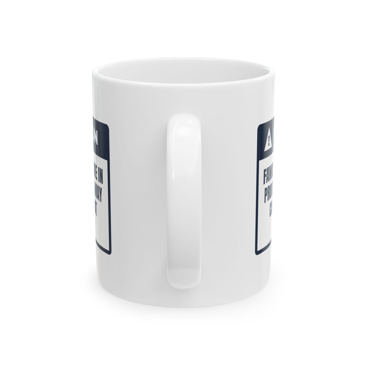 Funny Family Christmas Coffee Mug Family Game Night Caution Label