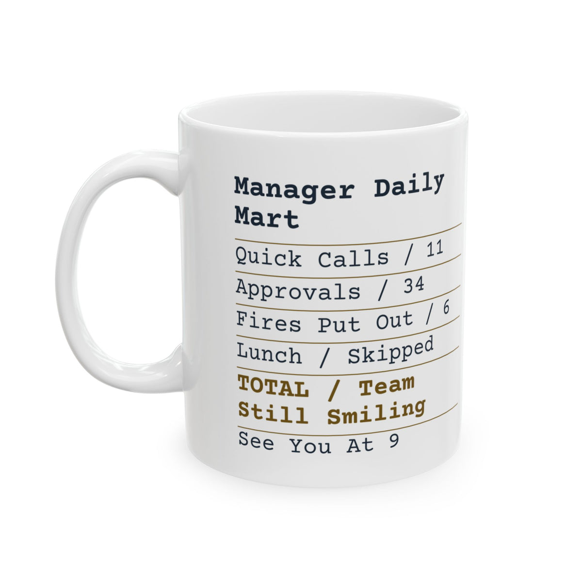 Funny Boss Coffee Mug Manager Receipt For Bosses And Managers