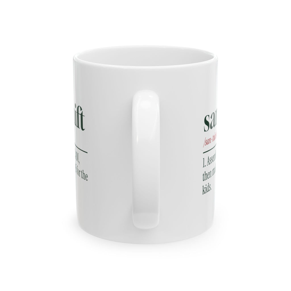 Funny Christmas Coffee Mug Santa Shift Dictionary For Parents