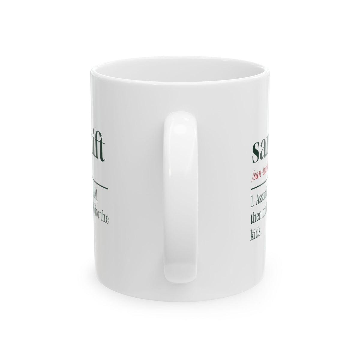 Funny Christmas Coffee Mug Santa Shift Dictionary For Parents