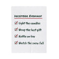 Christmas Throw Blanket December Evenings Checklist Cozy Winter Cup