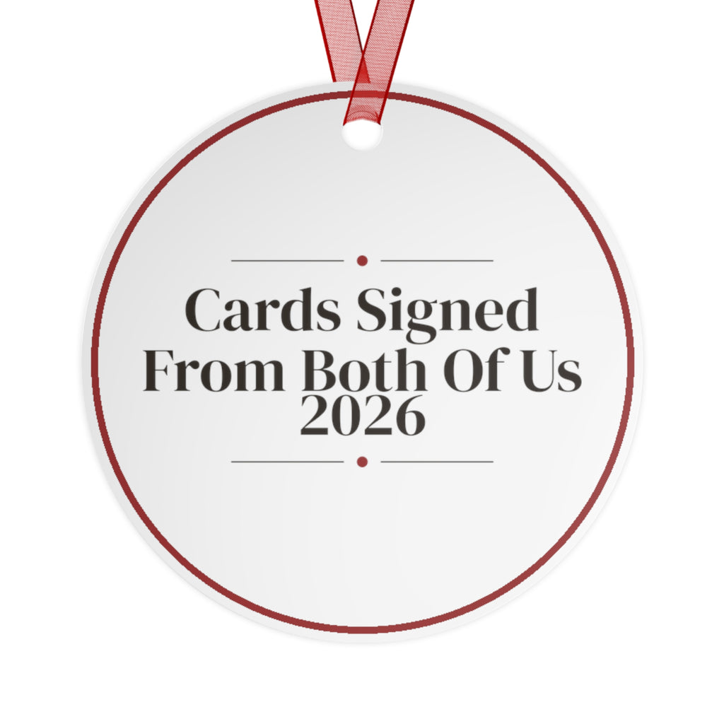 Christmas Ornament Cards Signed From Both Of Us 2026 For Newlyweds