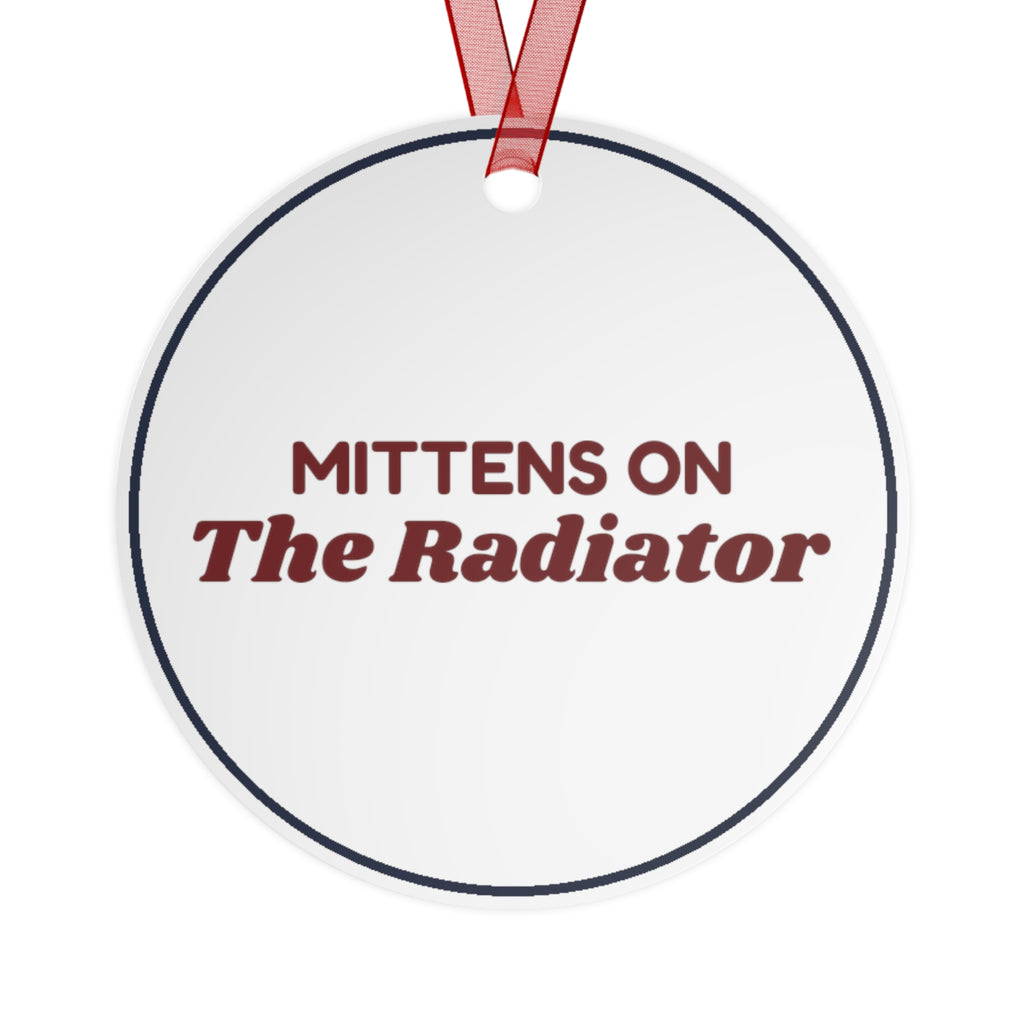 Christmas Ornament Mittens On The Radiator Snow Day Keepsake