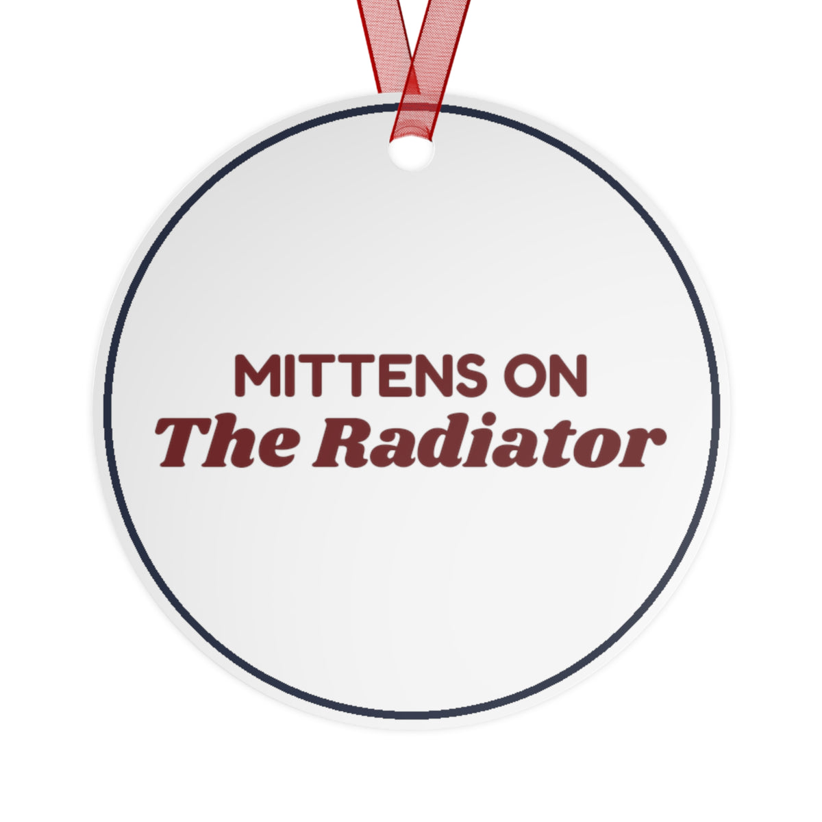 Christmas Ornament Mittens On The Radiator Snow Day Keepsake