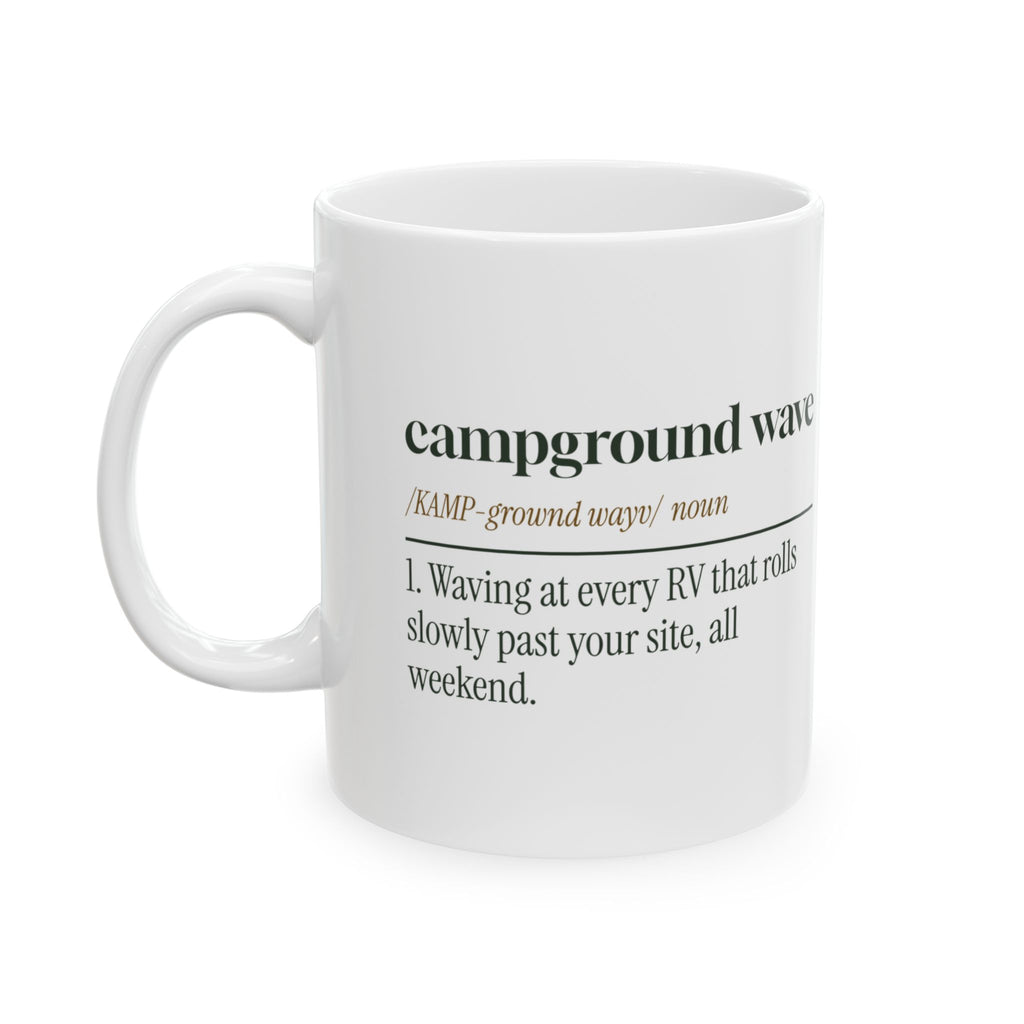 Funny RV Coffee Mug Campground Wave Dictionary Definition