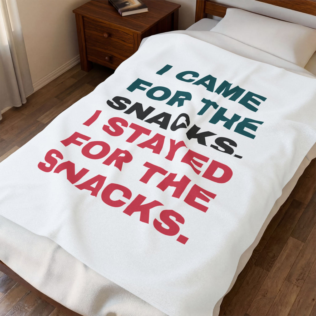 Funny Snack Lover Throw Blanket I Came For The Snacks