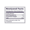 Funny Newlywed Christmas Sticker Newlywed Christmas Love 100%