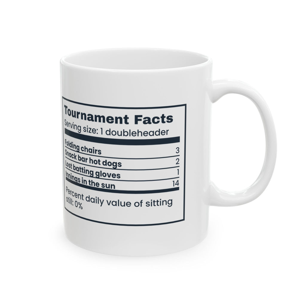 Funny Baseball Mom Coffee Mug Tournament Facts Label For Ball Moms