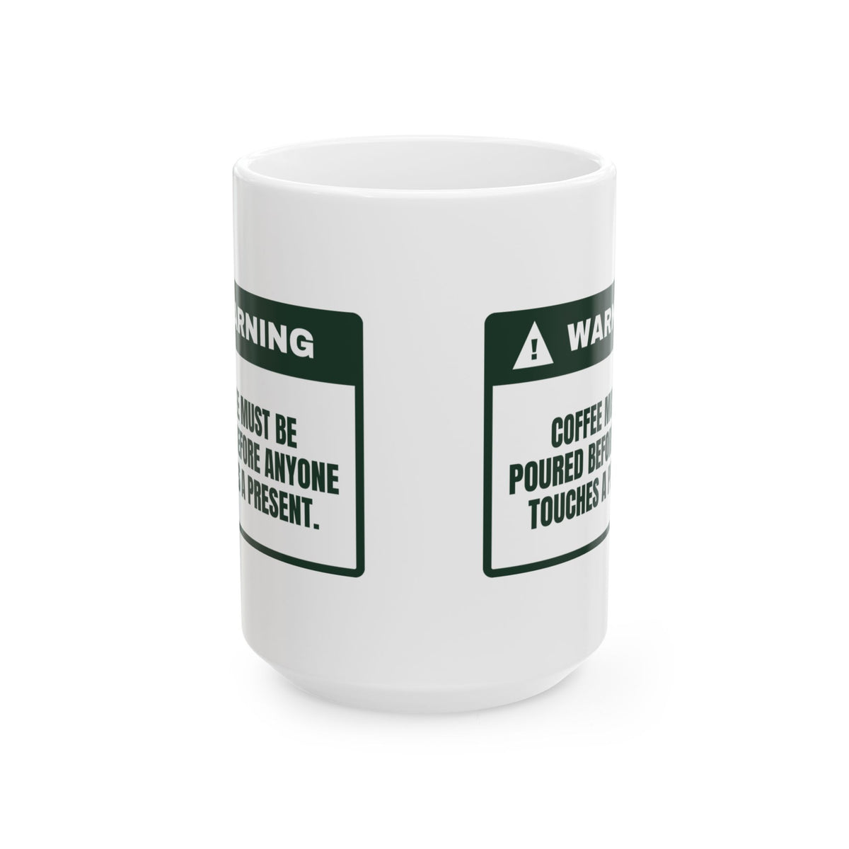Funny Christmas Coffee Mug Coffee Poured First Warning For Parents
