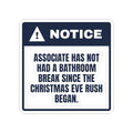 Funny Retail Christmas Sticker Bathroom Break Before The Rush