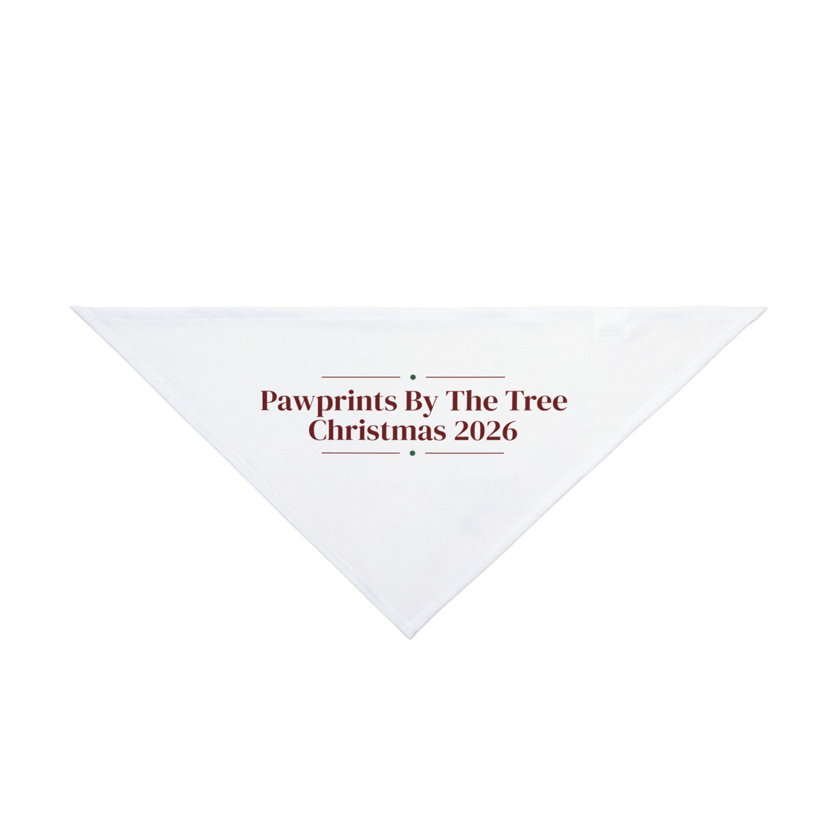 Christmas Dog Bandana Pawprints By The Tree 2026