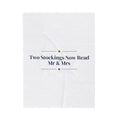 Newlywed Christmas Throw Blanket Two Stockings Now Read Mr And Mrs